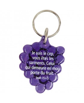Porte-clés grappe de raisin violet