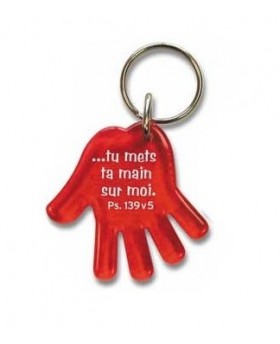 Porte-clés main rouge Ps139 v 5