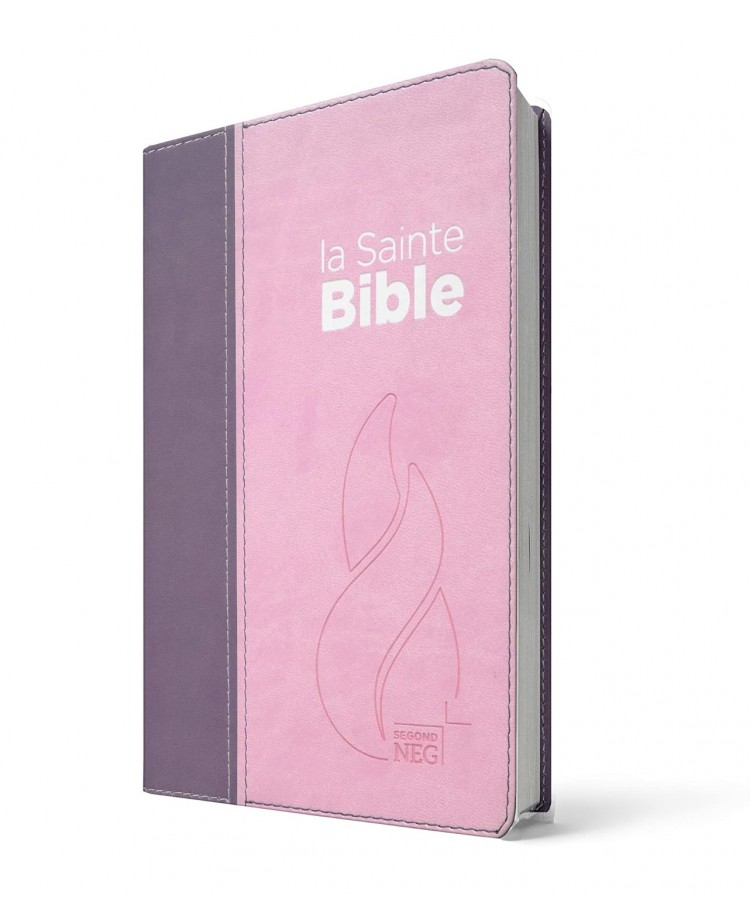 Bible Segond NEG compacte couverture souple, Vivella duo rose praline /  violet fruits des bois