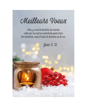 CARTE Fin d'année Bougie en...