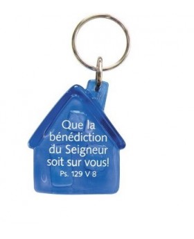 Porte-clés maison bleu Que...